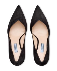 Черные замшевые туфли от Prada