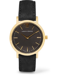Женские черные замшевые часы от Larsson & Jennings