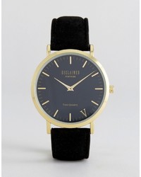 Мужские черные замшевые часы от Reclaimed Vintage