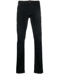 Мужские черные зауженные джинсы с вышивкой от Philipp Plein