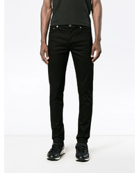 Мужские черные зауженные джинсы с вышивкой от Givenchy