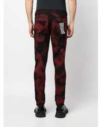 Мужские черные зауженные джинсы с принтом от Ksubi