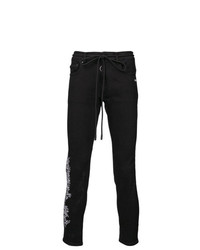 Мужские черные зауженные джинсы с принтом от Off-White