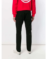 Мужские черные зауженные джинсы от Paura