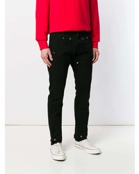 Мужские черные зауженные джинсы от Paura