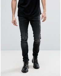 Мужские черные зауженные джинсы от AllSaints
