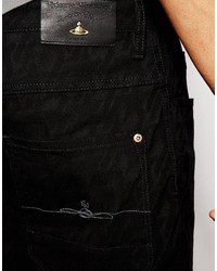 Мужские черные зауженные джинсы от Vivienne Westwood
