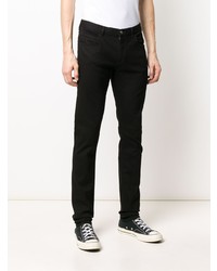 Мужские черные зауженные джинсы от Emporio Armani