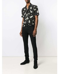 Мужские черные зауженные джинсы от Saint Laurent