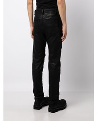 Мужские черные зауженные джинсы от Julius