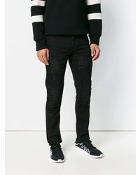 Мужские черные зауженные джинсы от Marcelo Burlon County of Milan