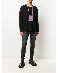 Мужские черные зауженные джинсы от Attachment