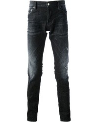 Мужские черные зауженные джинсы от DSquared