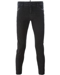 Мужские черные зауженные джинсы от DSQUARED2