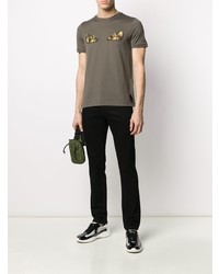 Мужские черные зауженные джинсы от Fendi