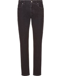 Мужские черные зауженные джинсы от Fendi