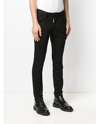 Мужские черные зауженные джинсы от DSQUARED2
