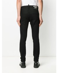 Мужские черные зауженные джинсы от DSQUARED2
