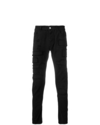 Мужские черные зауженные джинсы от Frankie Morello