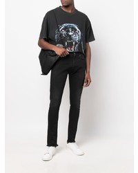 Мужские черные зауженные джинсы от 424