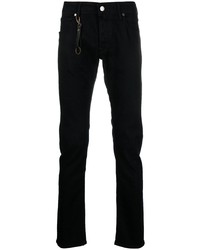 Мужские черные зауженные джинсы от Incotex