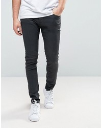 Мужские черные зауженные джинсы от Lee