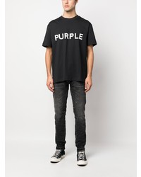 Мужские черные зауженные джинсы от purple brand