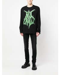 Мужские черные зауженные джинсы от Just Cavalli