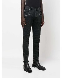 Мужские черные зауженные джинсы от Balmain