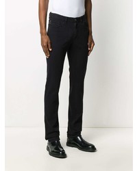 Мужские черные зауженные джинсы от Brioni