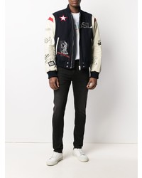 Мужские черные зауженные джинсы от Cenere Gb