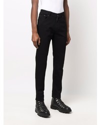 Мужские черные зауженные джинсы от Pt01