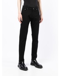 Мужские черные зауженные джинсы от Pt05