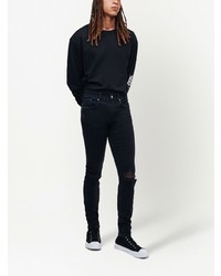 Мужские черные зауженные джинсы от KARL LAGERFELD JEANS