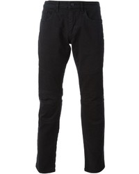 Мужские черные зауженные джинсы от Paolo Pecora