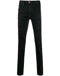 Мужские черные зауженные джинсы от Philipp Plein