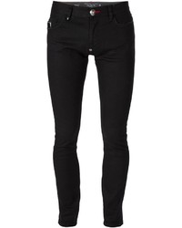 Мужские черные зауженные джинсы от Philipp Plein