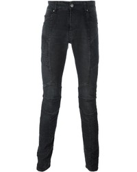 Мужские черные зауженные джинсы от Pierre Balmain