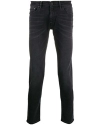Мужские черные зауженные джинсы от Pt01