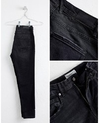 Мужские черные зауженные джинсы от Pull&Bear