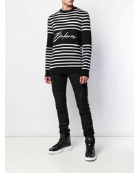 Мужские черные зауженные джинсы от Balmain