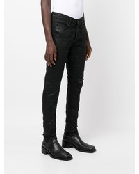 Мужские черные зауженные джинсы от purple brand