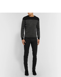 Мужские черные зауженные джинсы от Saint Laurent