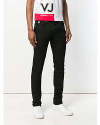 Мужские черные зауженные джинсы от Versace Jeans
