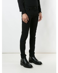 Мужские черные зауженные джинсы от Saint Laurent