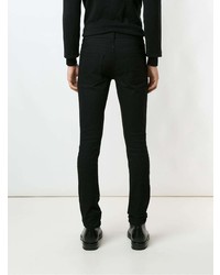 Мужские черные зауженные джинсы от Saint Laurent