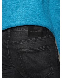 Мужские черные зауженные джинсы от Tom Ford