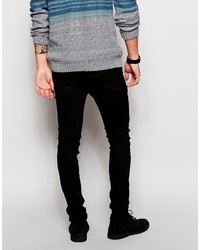 Мужские черные зауженные джинсы от Religion