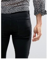 Мужские черные зауженные джинсы от Reclaimed Vintage