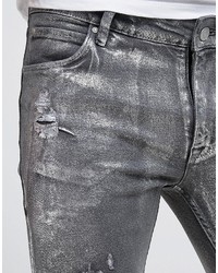 Мужские черные зауженные джинсы от Asos